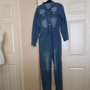 Stylish Blue Denim Jumpsuit